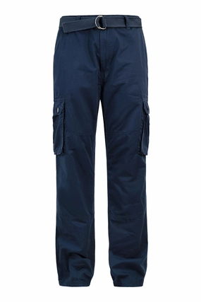 Men's Essential Enzyme Washed Twill Cargo Pants (2) Slim Stretch Minimal Design