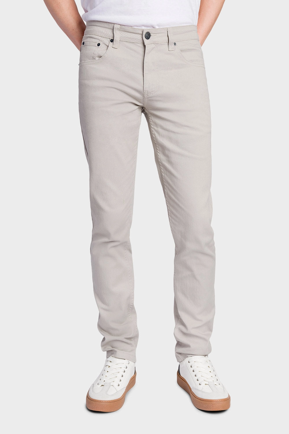 Sporty Fit Cozy And Stylish Men's Essential Skinny Fit Colored Jeans (Grey)