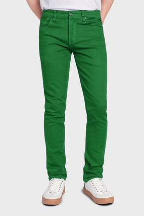 Moisture Lock Technology Body Sculpting Men's Essential Skinny Fit Colored Jeans (Kelly Green)