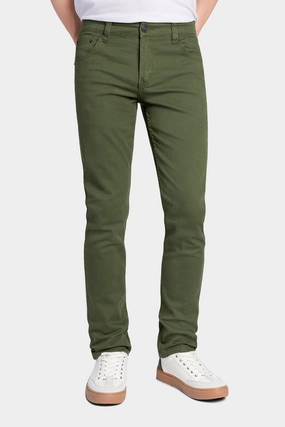 Everyday Essential Chill Wear Men's Essential Skinny Fit Colored Jeans (Olive)