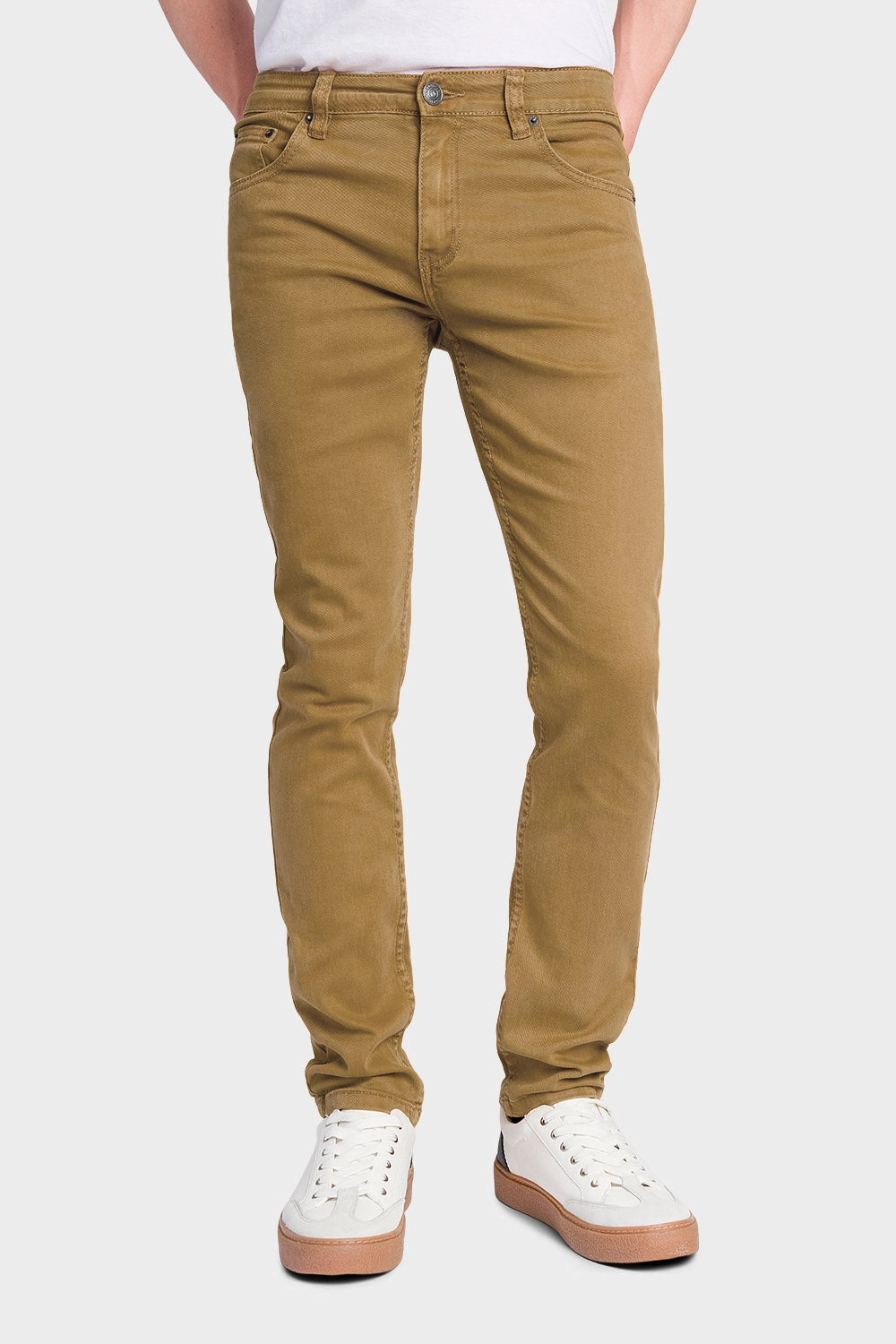 Men's Essential Skinny Fit Colored Jeans (Wheat) AbrasionResistant
