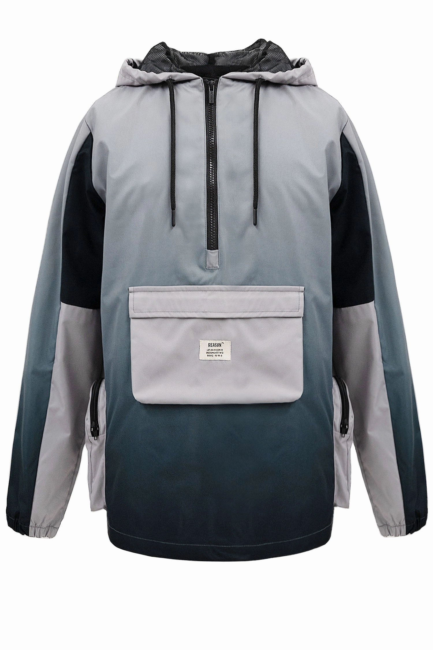 Ultra Flexible Men's Gradient Nylon Half Zip Utility Hoodie