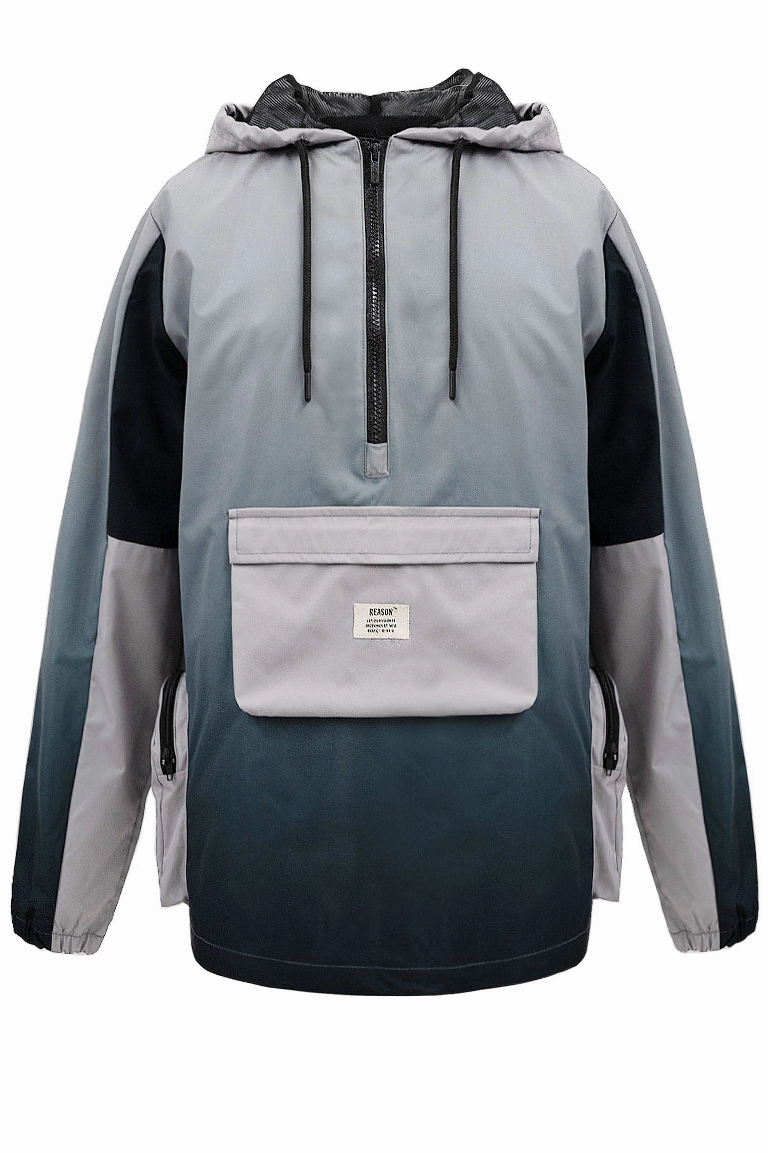 Men's Gradient Nylon Half Zip Utility Hoodie Heat Resistant Fabric