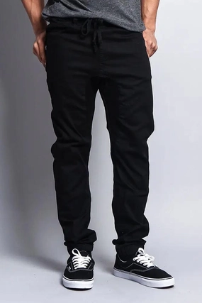 Quick Wear Fit Men's Jogger Twill Pants (Black)