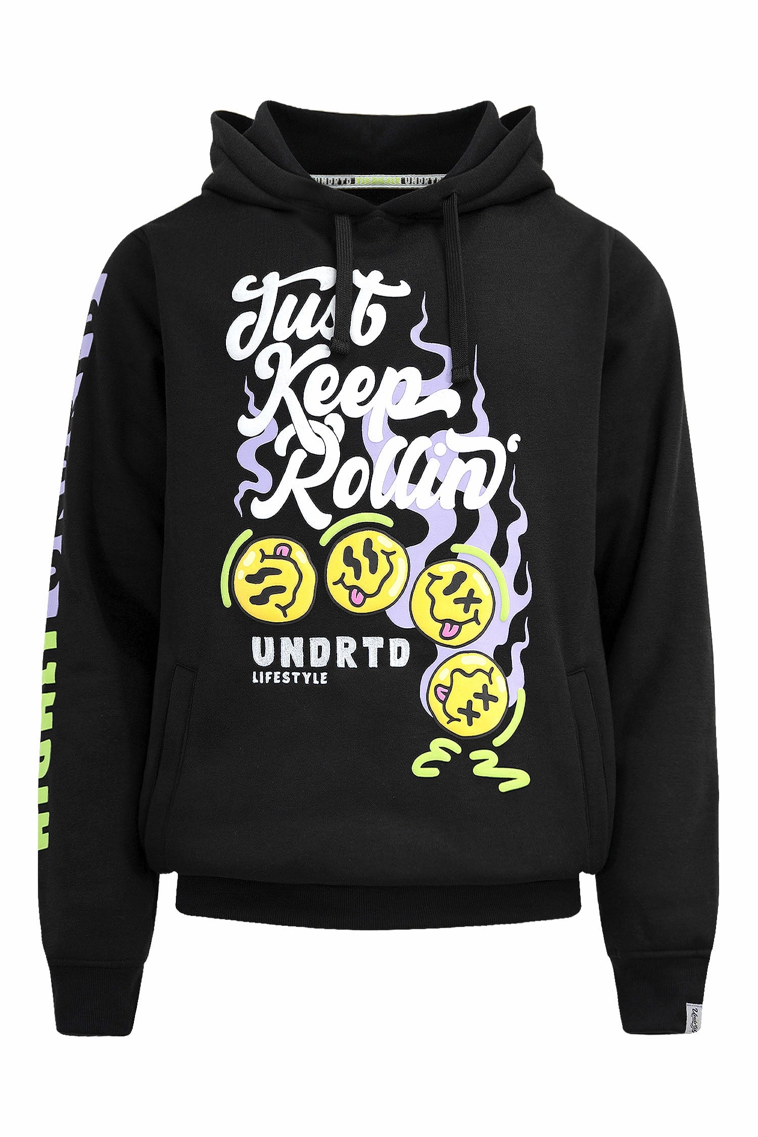Glow In The Dark Accents Men's Just Keep Rolling Hoodies