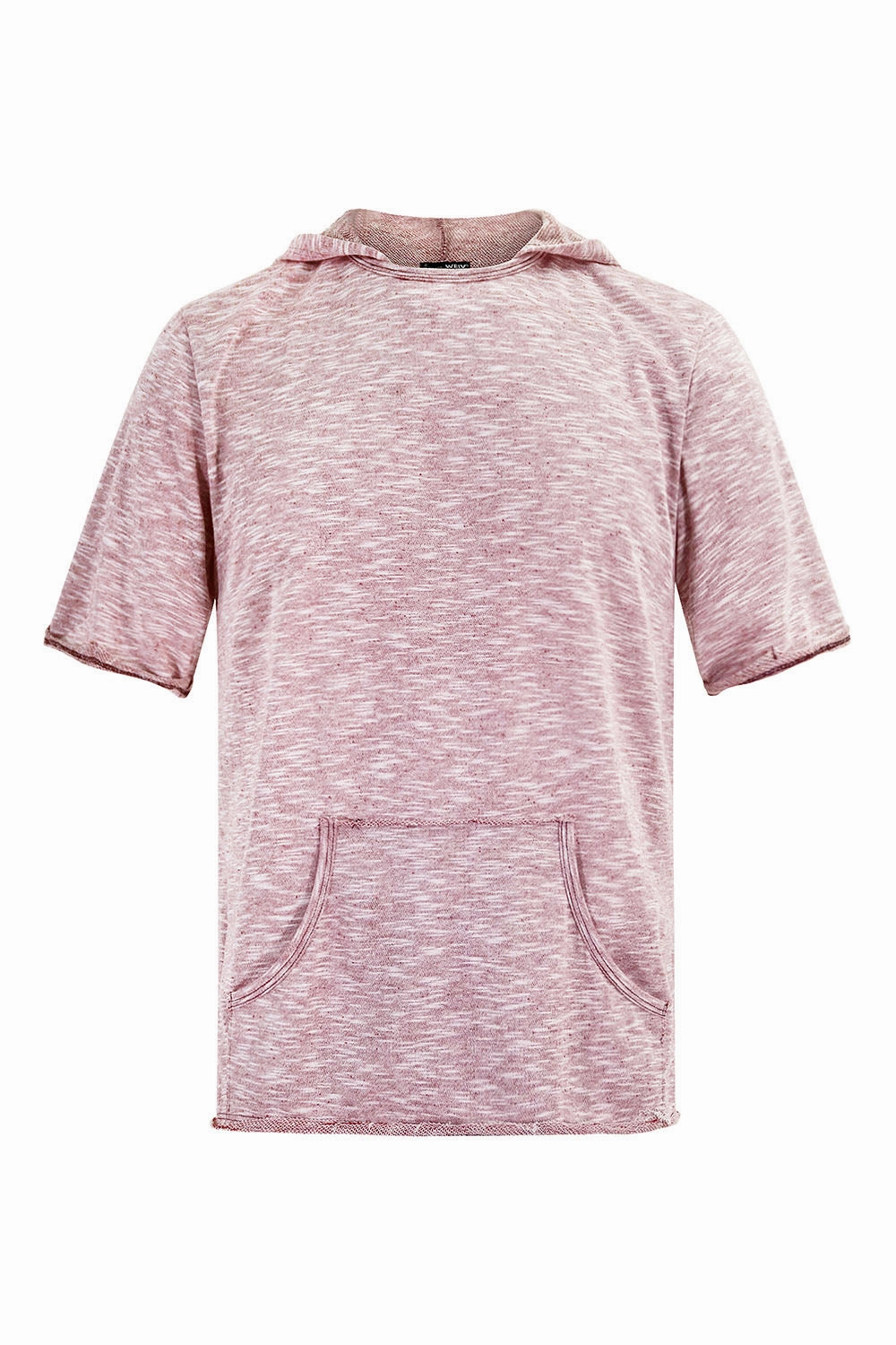 Eco Friendly Material Men's Lightweight Marbled Short Sleeve Hoodie
