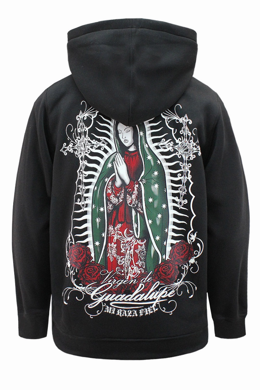 Men's Mi Raza Fleece Pullover Graphic Hoodie Seamless Design Wind Resistant Coating