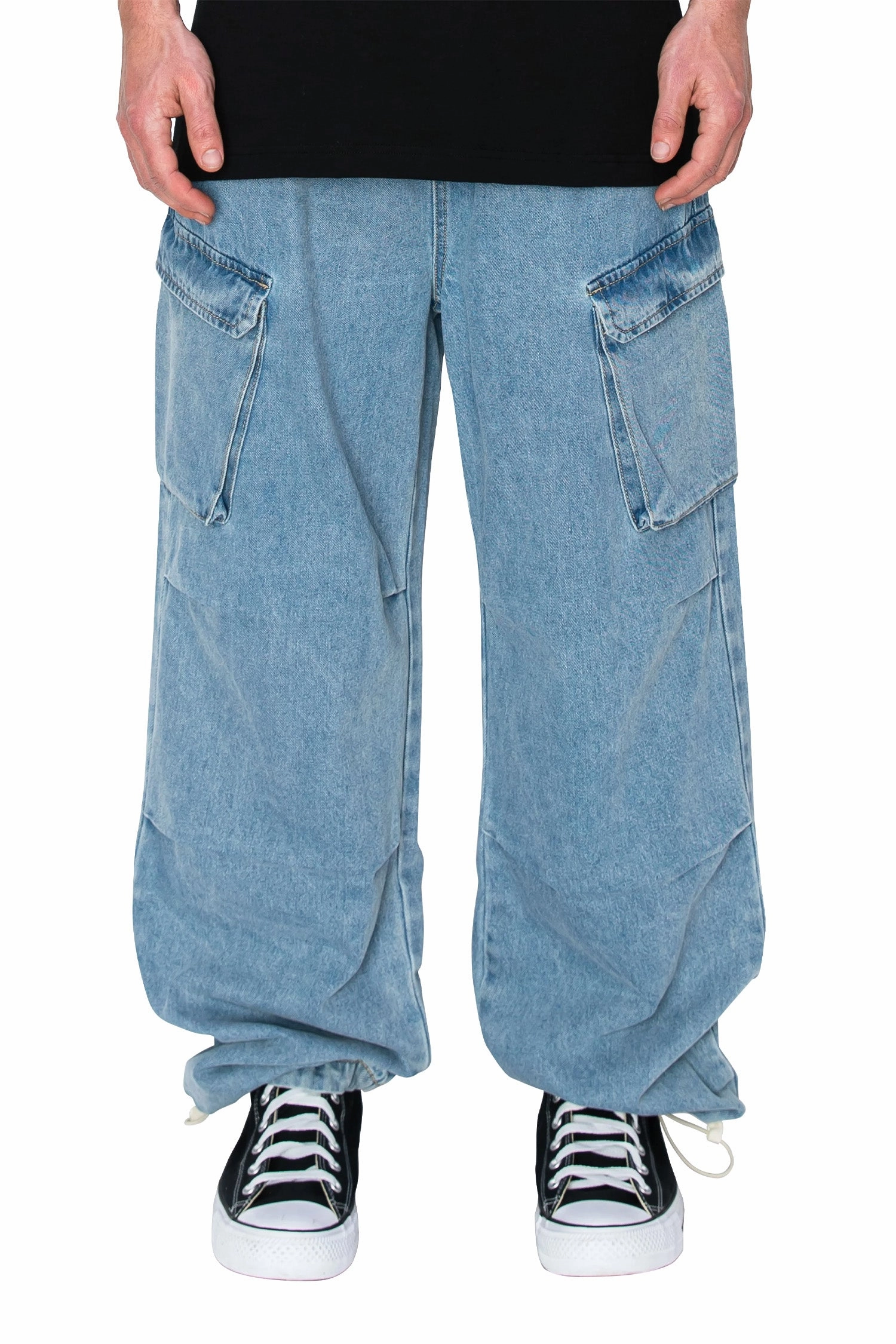 Cool Weather Men's Parachute Baggy Cargo Jogger Pants