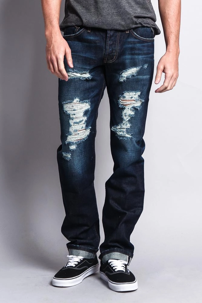 Casual Performance Fit Men's Straight Fit Selvedge Jeans
