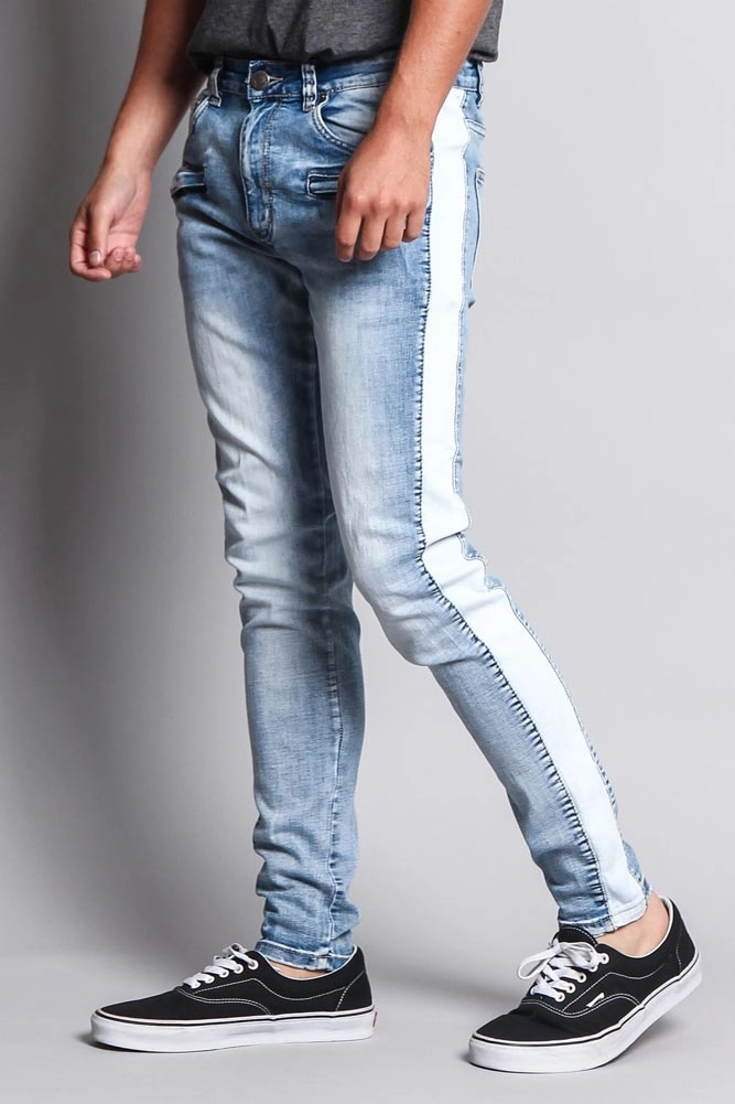 Timeless Utility Men's Track Style Denim Jeans