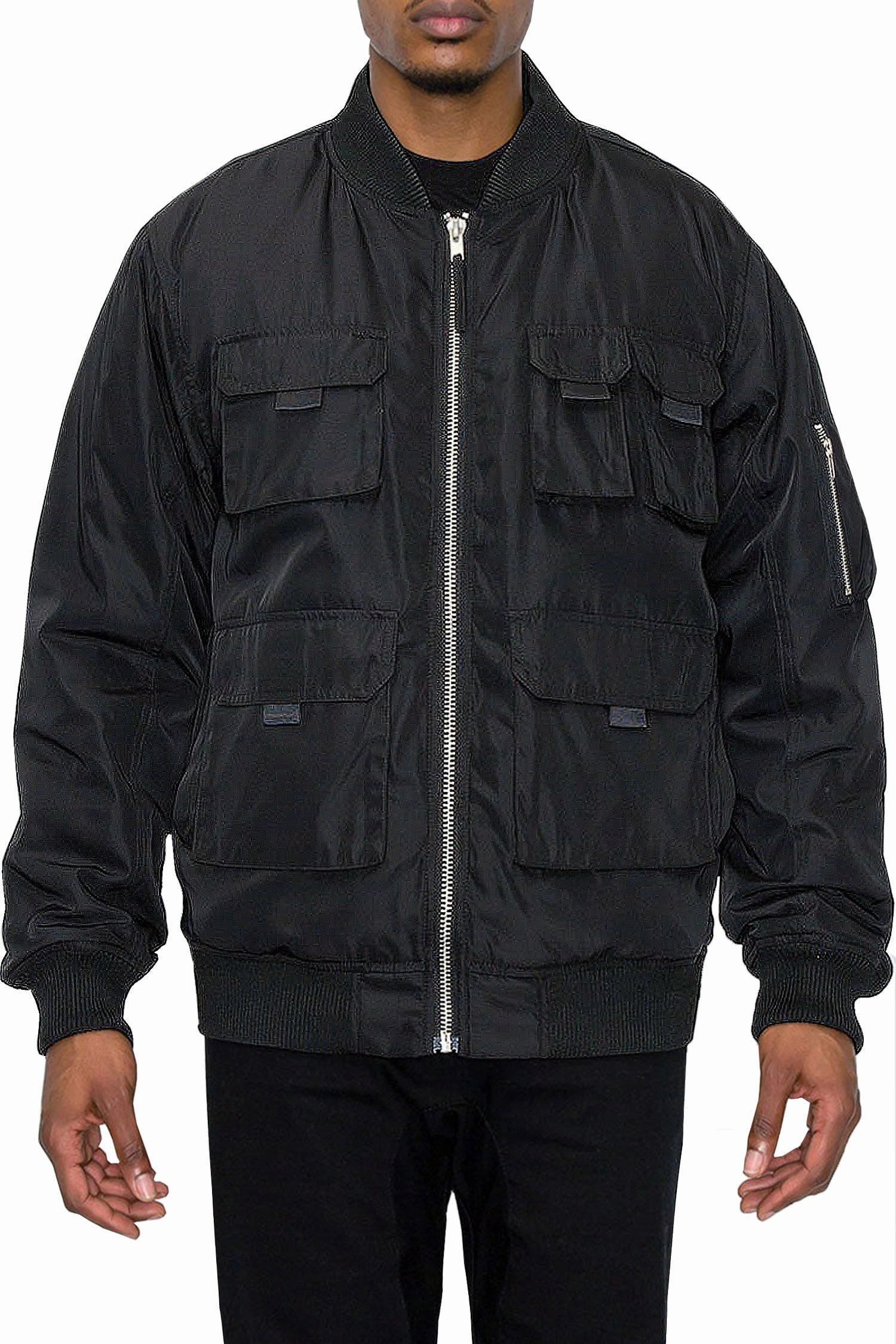 CompressionResistant Fashion Trend Men's Utility Bomber Jacket
