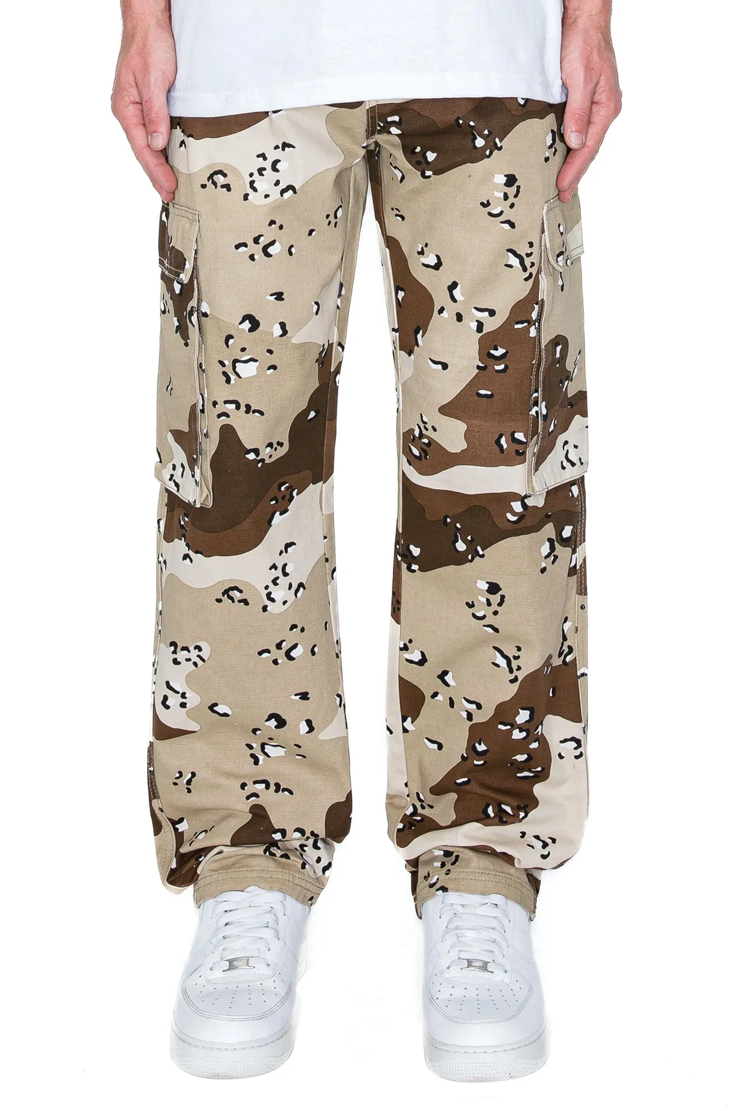 BreathableMeshLining Men's Baggy Fit Desert Camo Cargo Jeans