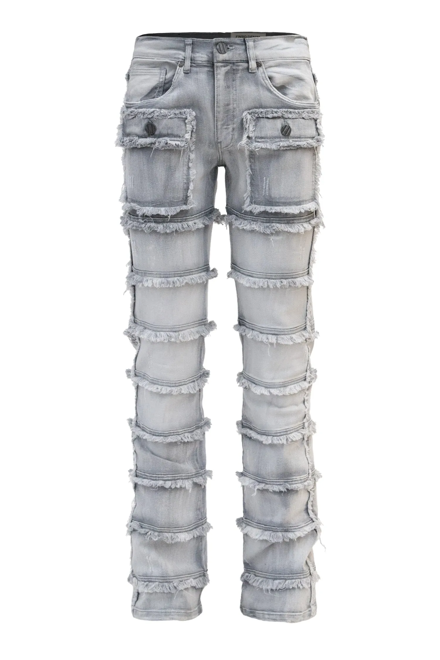 Men's Patchwork True Stacked Denim Jeans Everyday Ease