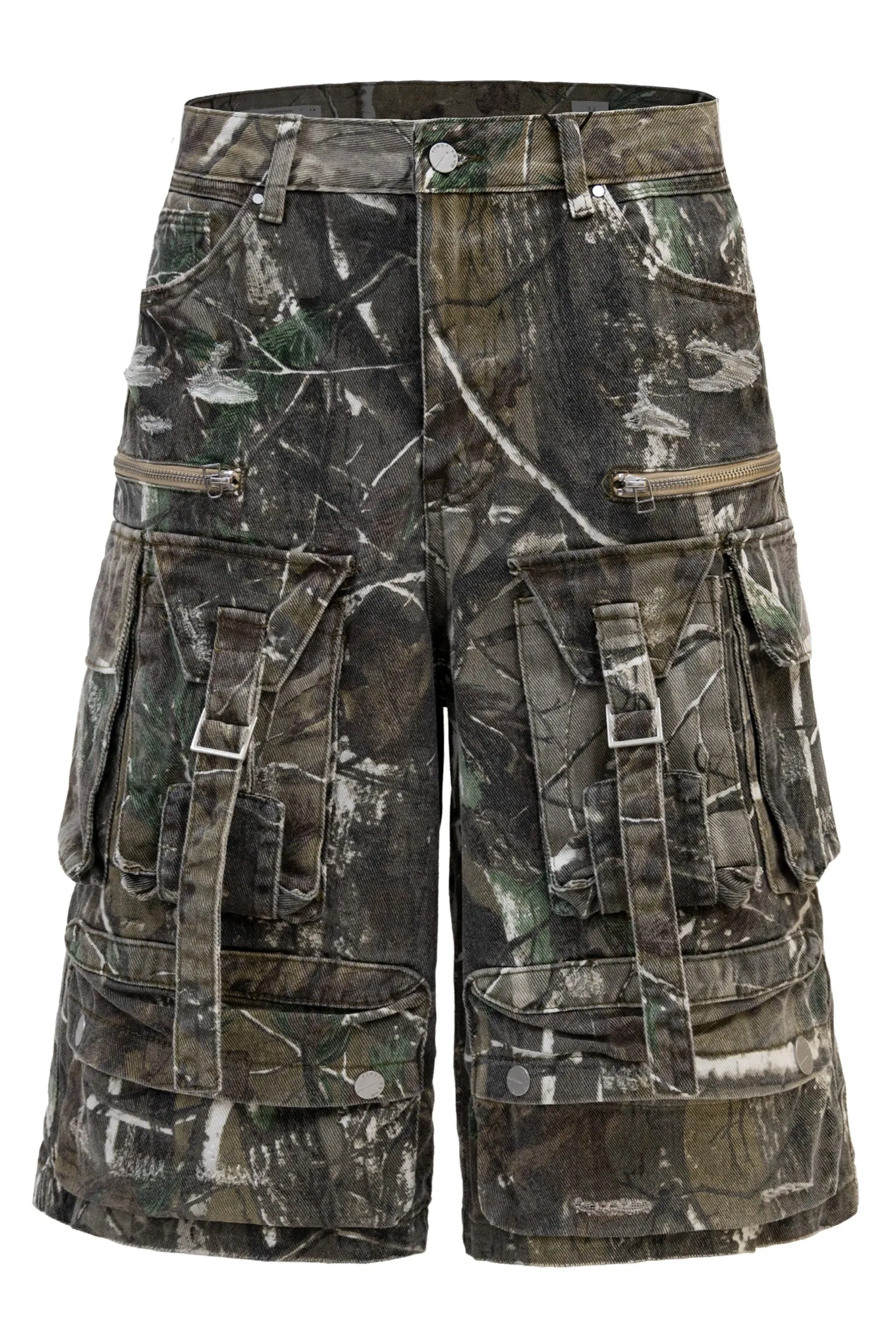 Performance Layer anti slip grip Men's Utility Forest Camo Print Baggy Cargo Shorts