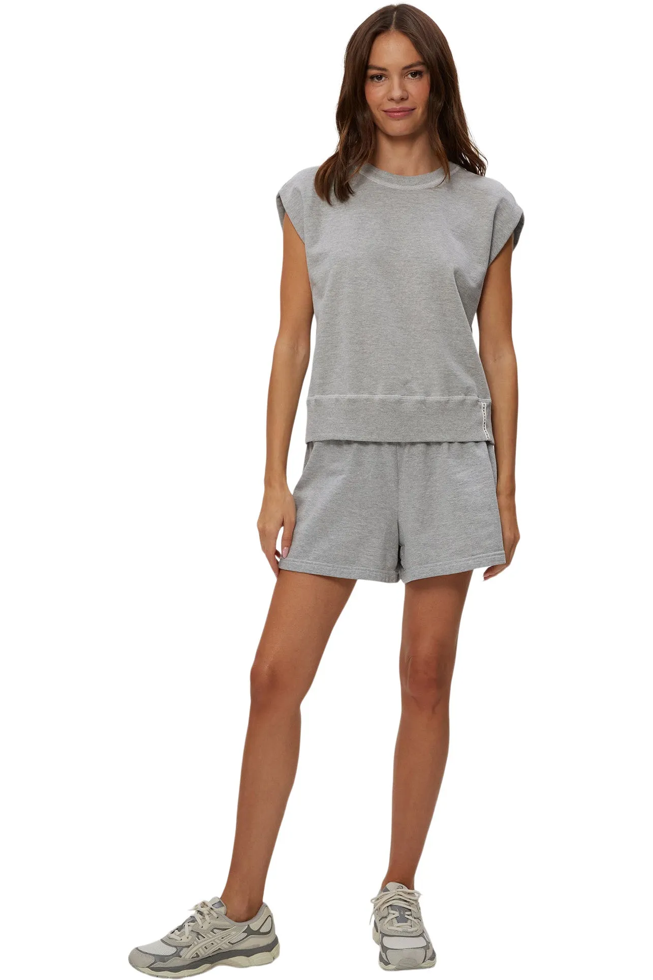Comfortable Fashion StretchWaistband Michael Stars Shiloh Shorts in Heather Grey
