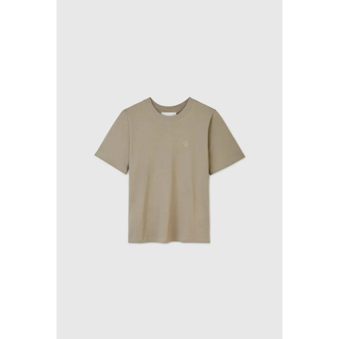 Easy Care Material DAL THE LABEL Essential Organic Cotton T-Shirt, Olive