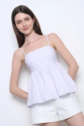 Mimi Checks Strappy Top Periwinkle (Restock) DoubleStitchedSeams