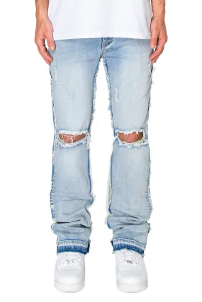 Men's Bootcut Raw Edge Denim Jeans Adaptable Style Easy Access