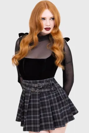 Tartan Riot Skirt [GREY] Graceful Look