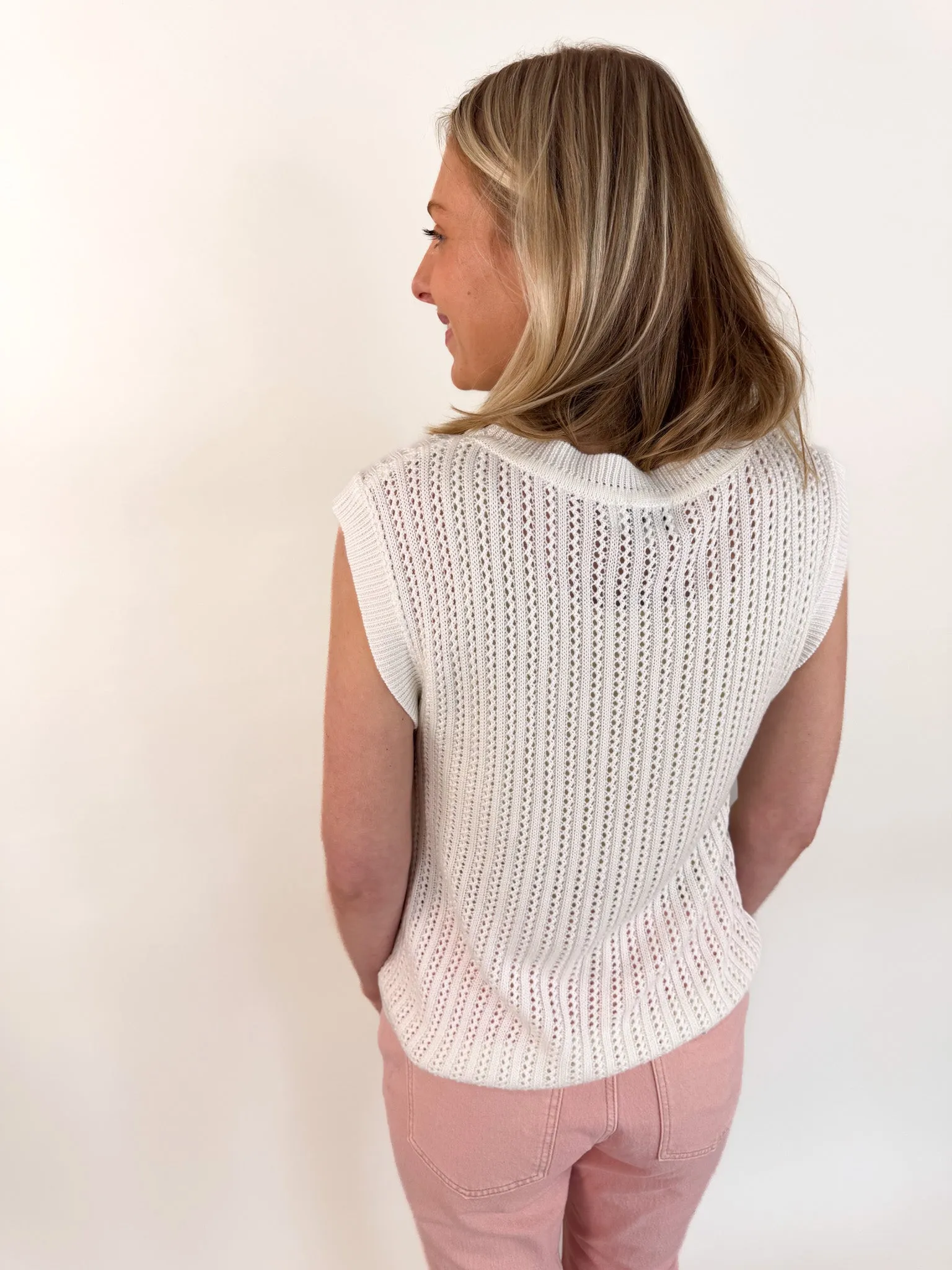 Loose Weave Off White Sweater Ultimate Warmth Knitted Layer