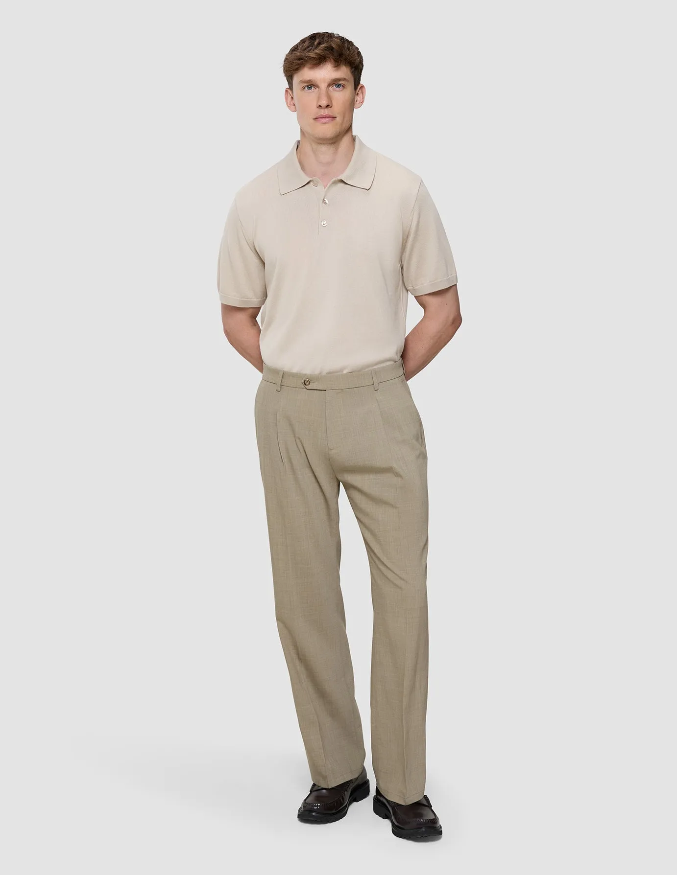 Tech Wool Suit Pants Relaxed Fit Sand All Day Wear