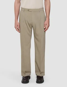 Tech Wool Suit Pants Relaxed Fit Sand Tailored Fit