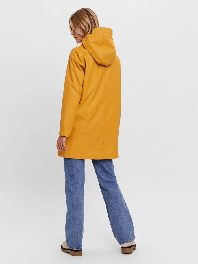 Asta 3/4 Teddy Lined Raincoat - Amber gold Daywear Staple