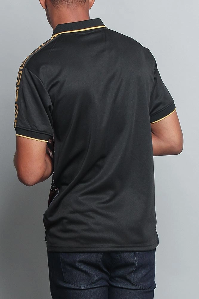 King Sublimation Polo Shirt Double Layered Hem Reinforcement Soft Blended Fabric