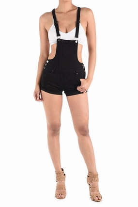 Comfortable Look Quick Dry Wear Women's Ripped Cutoff Shorts Overalls