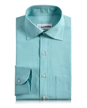 Workwear Casual Timeless Fit Mint Green Pinpoint Oxford Shirt