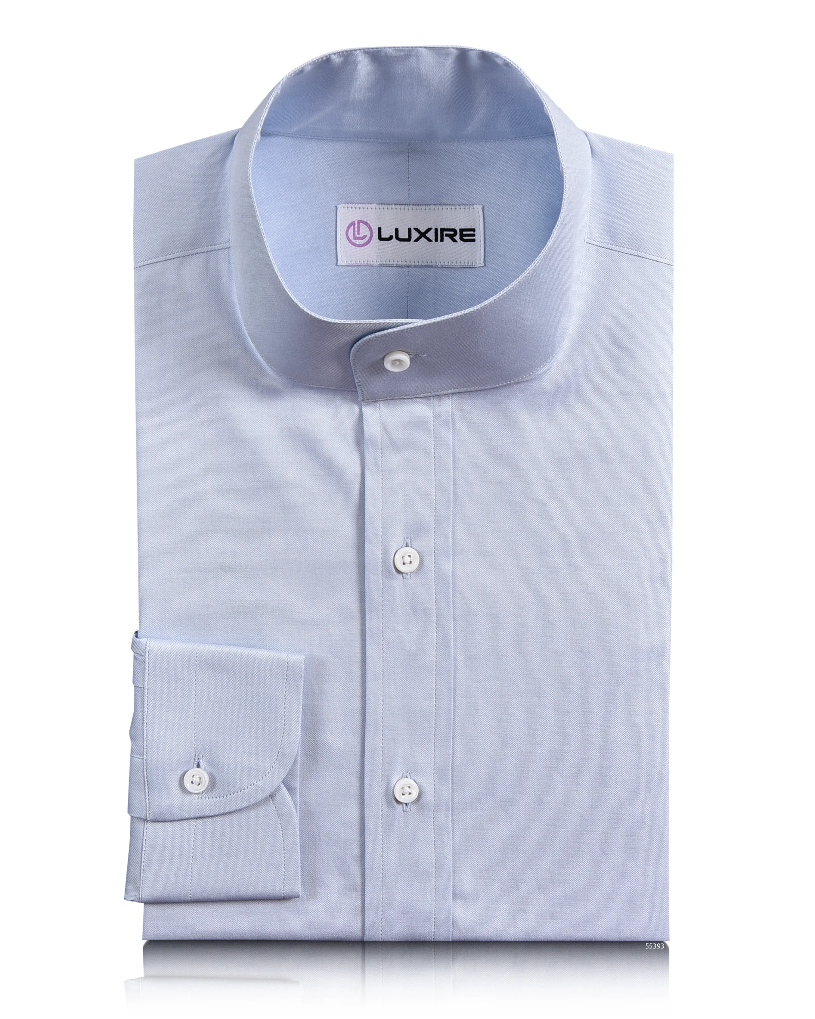 Luxire Presto: Mild Blue Oxford Classic Shirt Tuckable Hem
