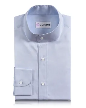 Luxire Presto: Mild Blue Oxford Classic Shirt Tuckable Hem