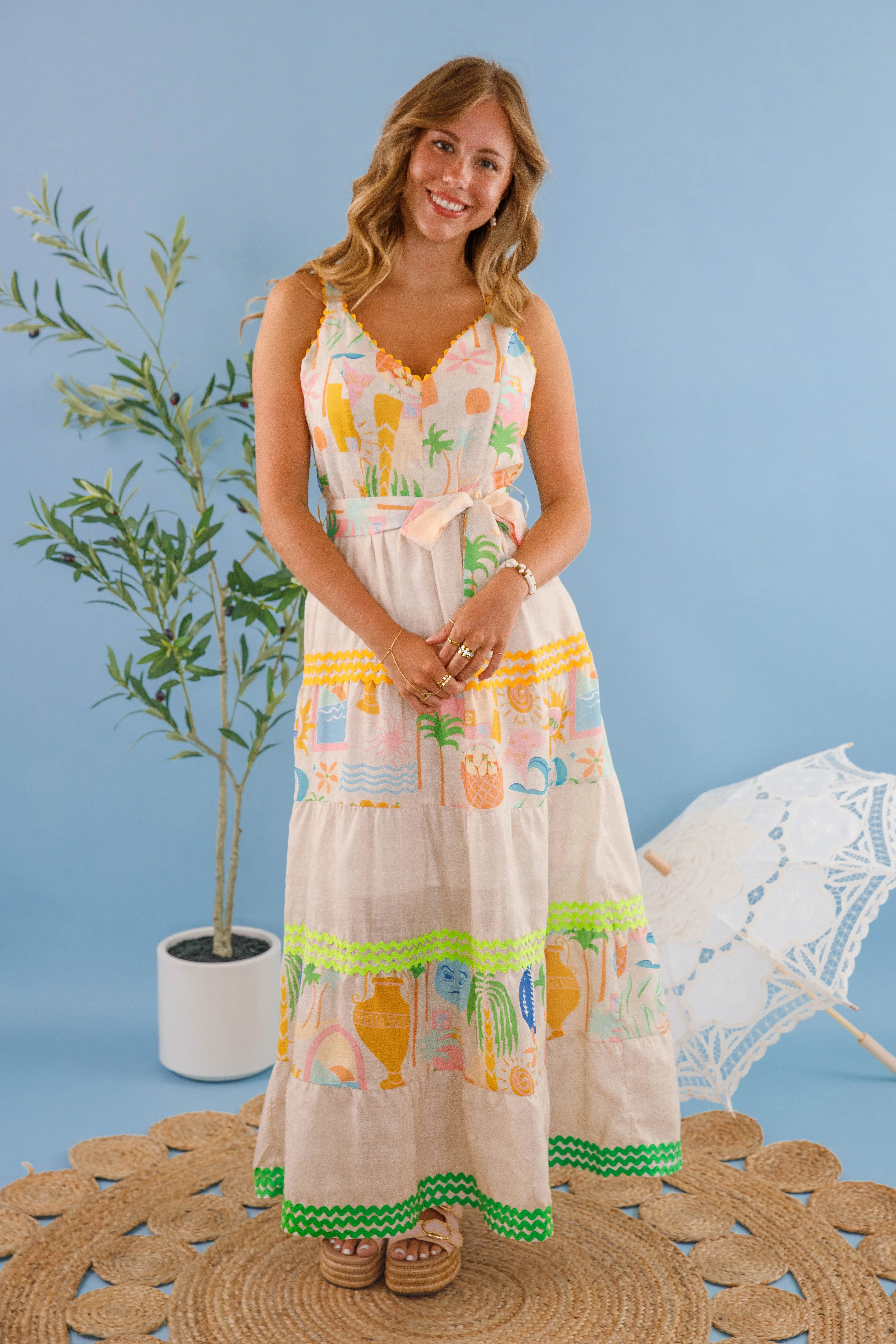 Cotton-Blend Work Favorite On My Radar Maxi Dress