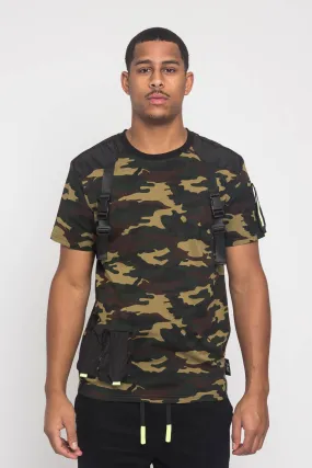 Army Buckle T-Shirt ReflectiveTrim LongSleeve