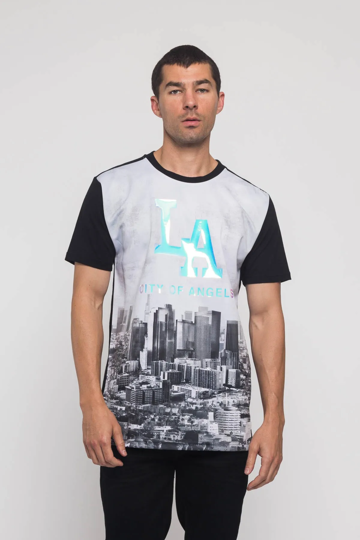 Iridescent Los Angeles City T-Shirt Ventilated Back Panels