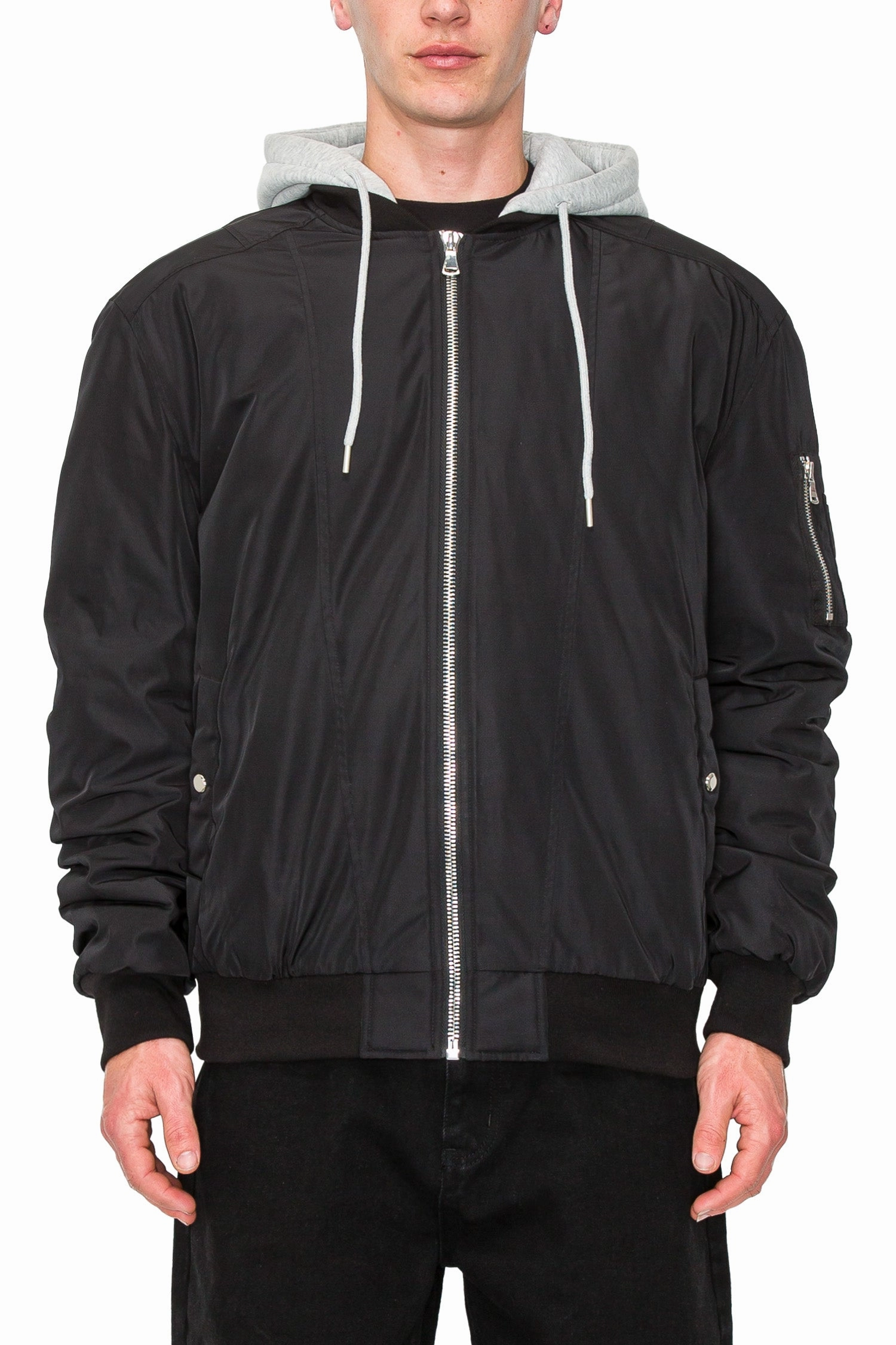 Good Material Men's Oversized Hooded Bomber Jacket