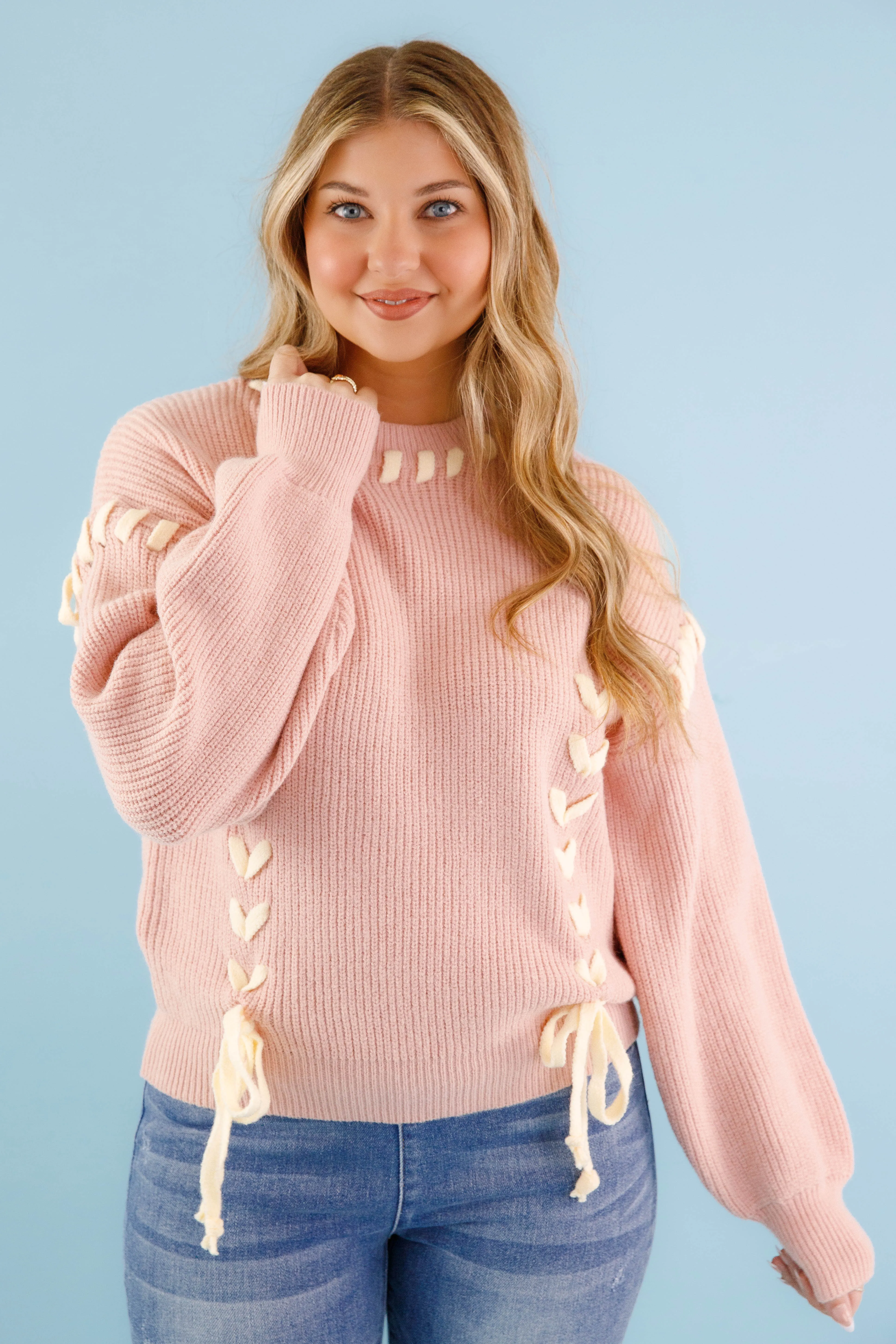 Moment In Time Sweater-Blush Comfortable Stretch Breathable Comfort Wear