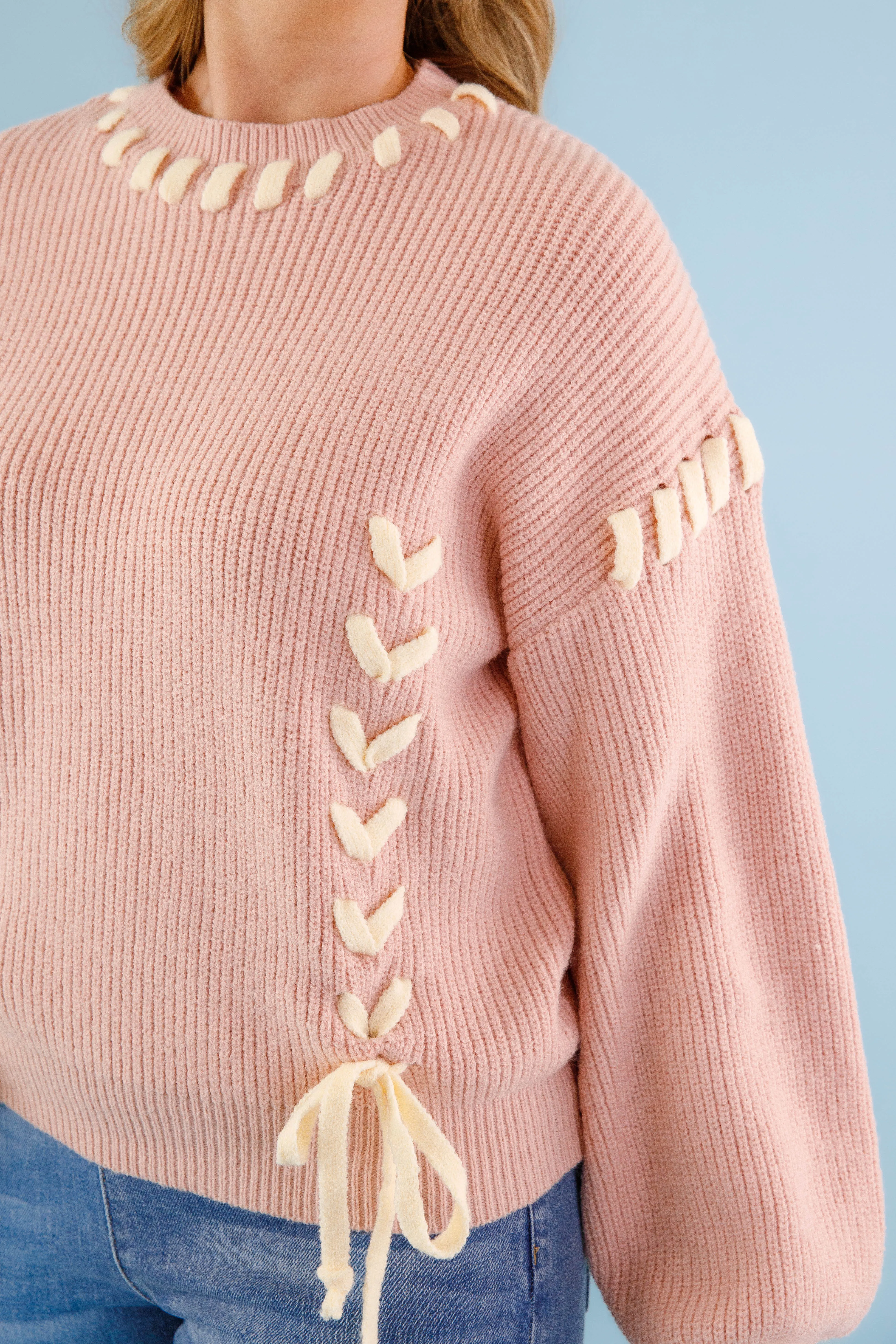 Snuggle Fit Moment In Time Sweater-Blush