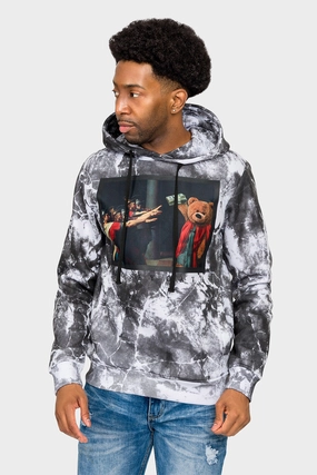 Casual Trend Ventilation Vents Money Oath Tie Dye Hoodie