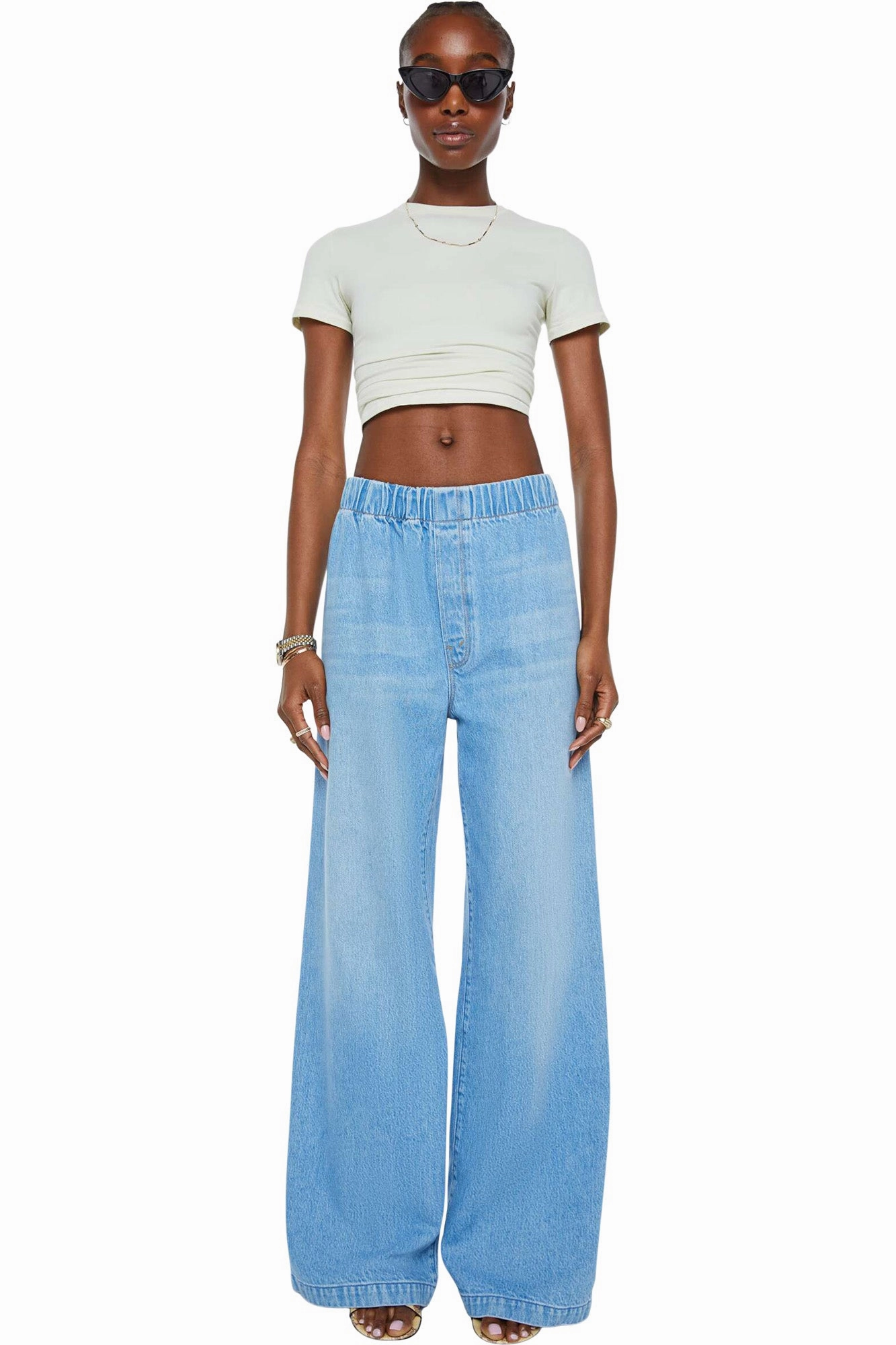 MOTHER Denim Kitchen Drawer Skimp in All You Can Eat Contemporary Waistband