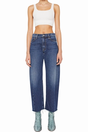 Daily Wear Breathable Classic Outdoor Adventure Party Look Youth Style MOTHER Denim Mid Rise Full-Pipe Flood Fray in Unplugged