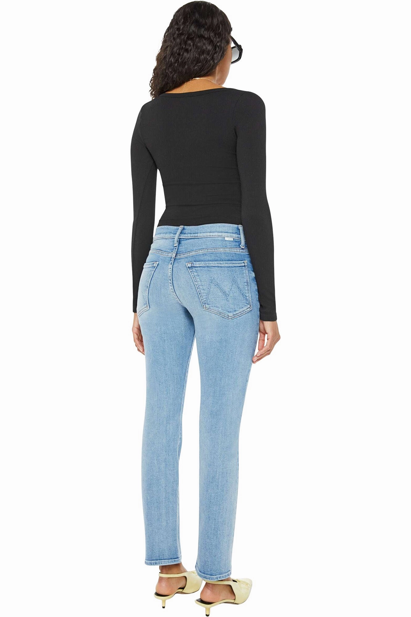 MOTHER Denim Mid Rise Hiker Hover in Full Moon Weekend Warrior Luxury Athlete Fit