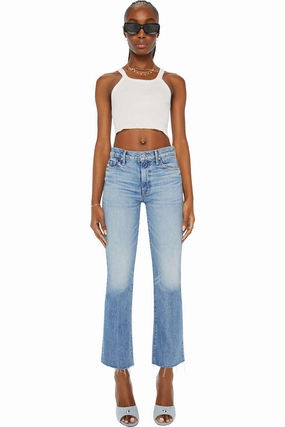 MOTHER Denim Outsider Flood Fray in Are We There Yet Stylish Choice