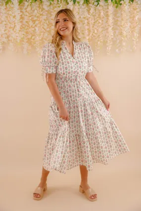 Balanced Texture Finding My Balance Midi Dress