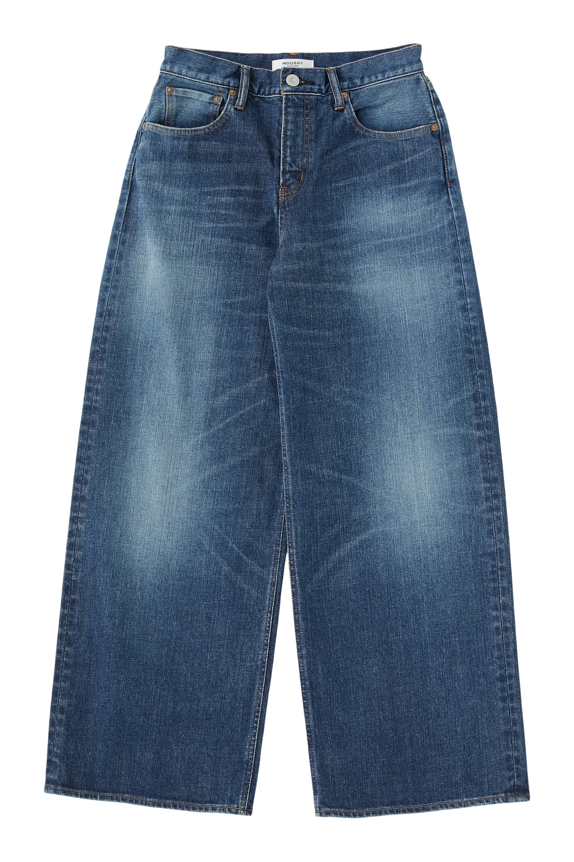 Moussy Denim Andalusia Super Wide Jeans in Blue High Quality Holiday Vibes Winter Warmth