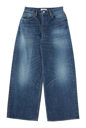 Moussy Denim Andalusia Super Wide Jeans in Blue High Quality Holiday Vibes Winter Warmth