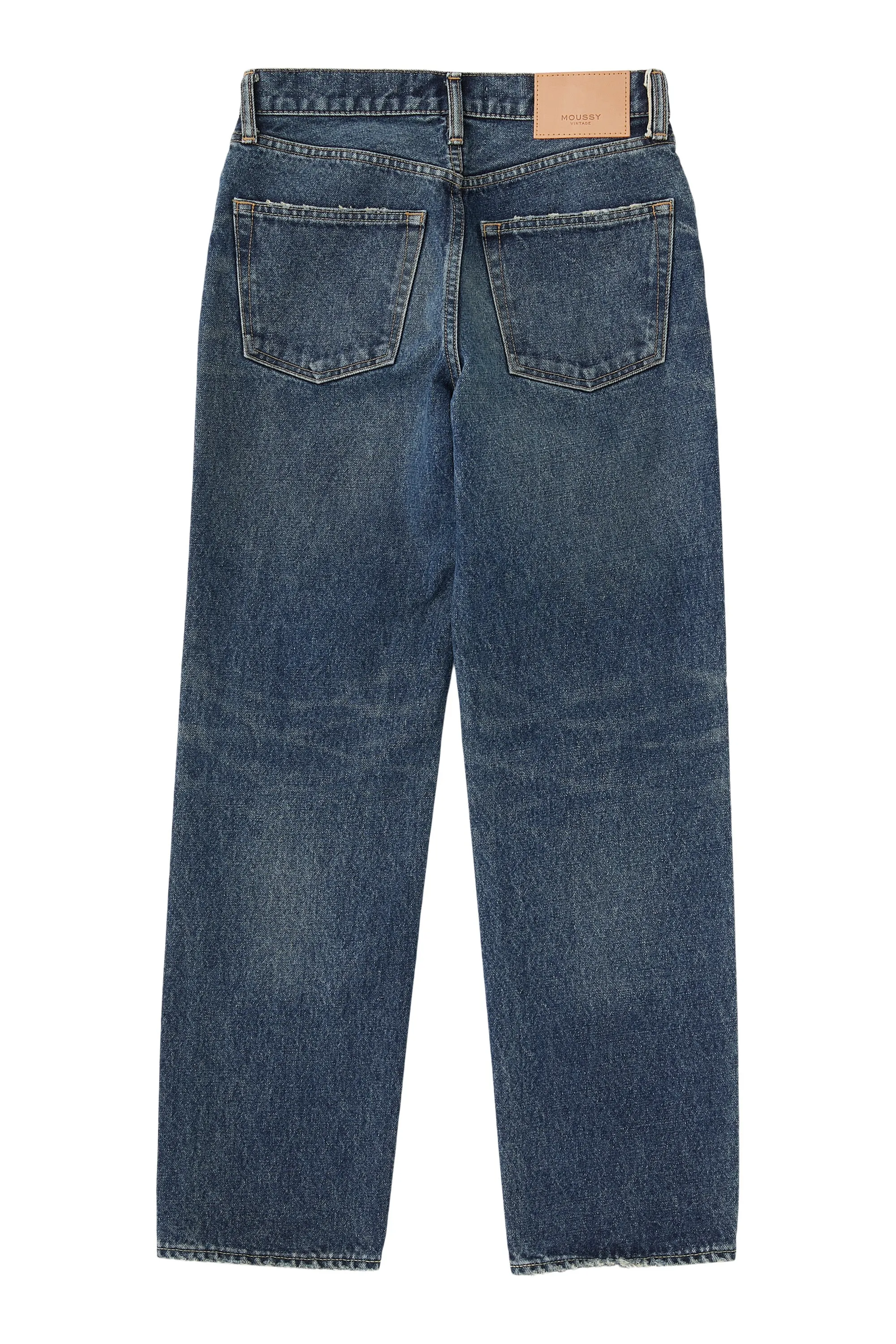 Unisex Wear Premium Outfit Routine Moussy Denim Bardin Straight Jeans in Dark Blue