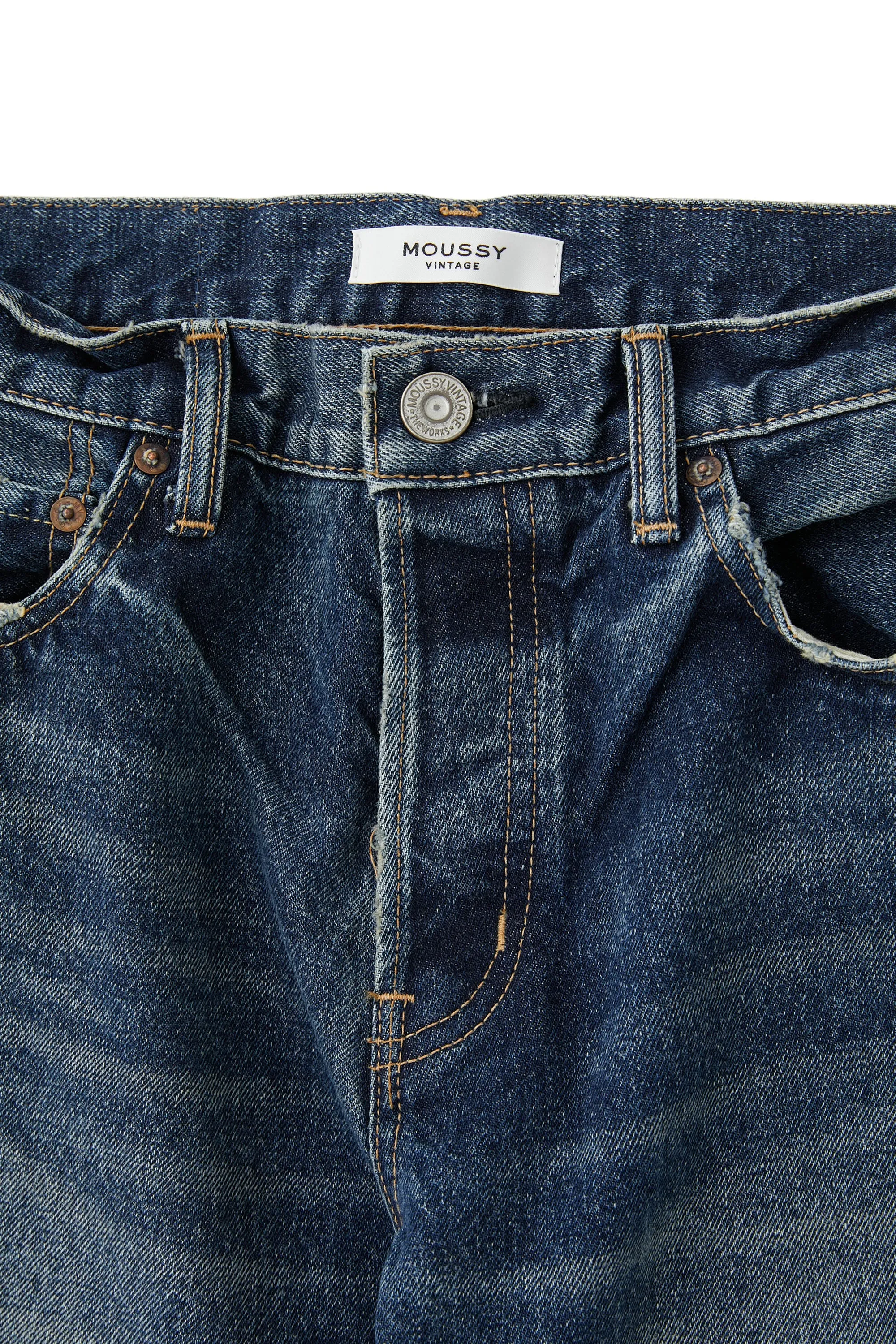 Moussy Denim Bardin Straight Jeans in Dark Blue Beach Day Versatile Soft