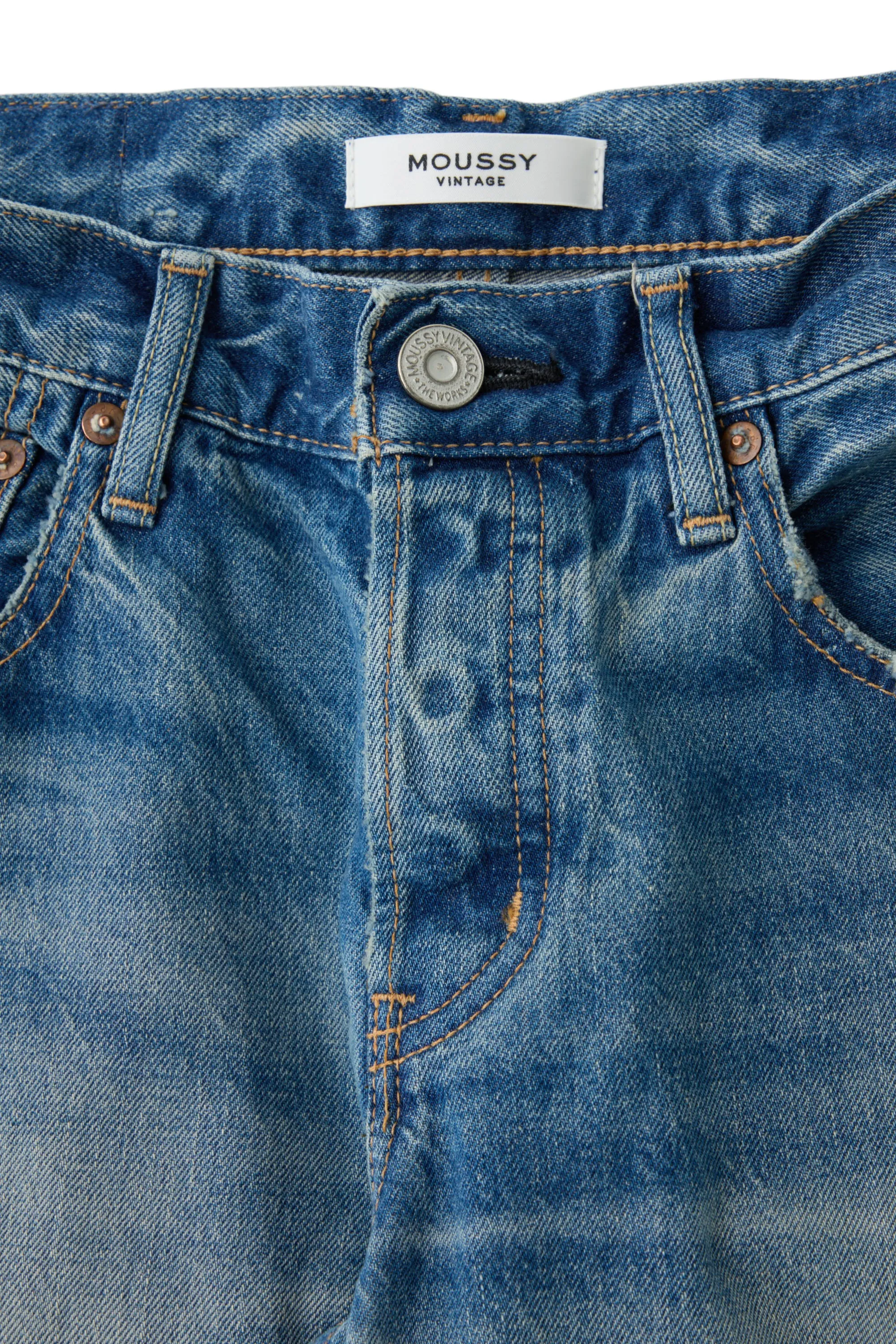 Fashion Lover Minimalist Moussy Denim Bethpage Straight Jeans in Blue