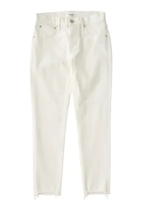 Moussy Denim Calvert Skinny in White Effortless Comfort Soft Aesthetic
